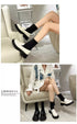 New Fashion Mid Calf Round Toe Sock Platform Loafers